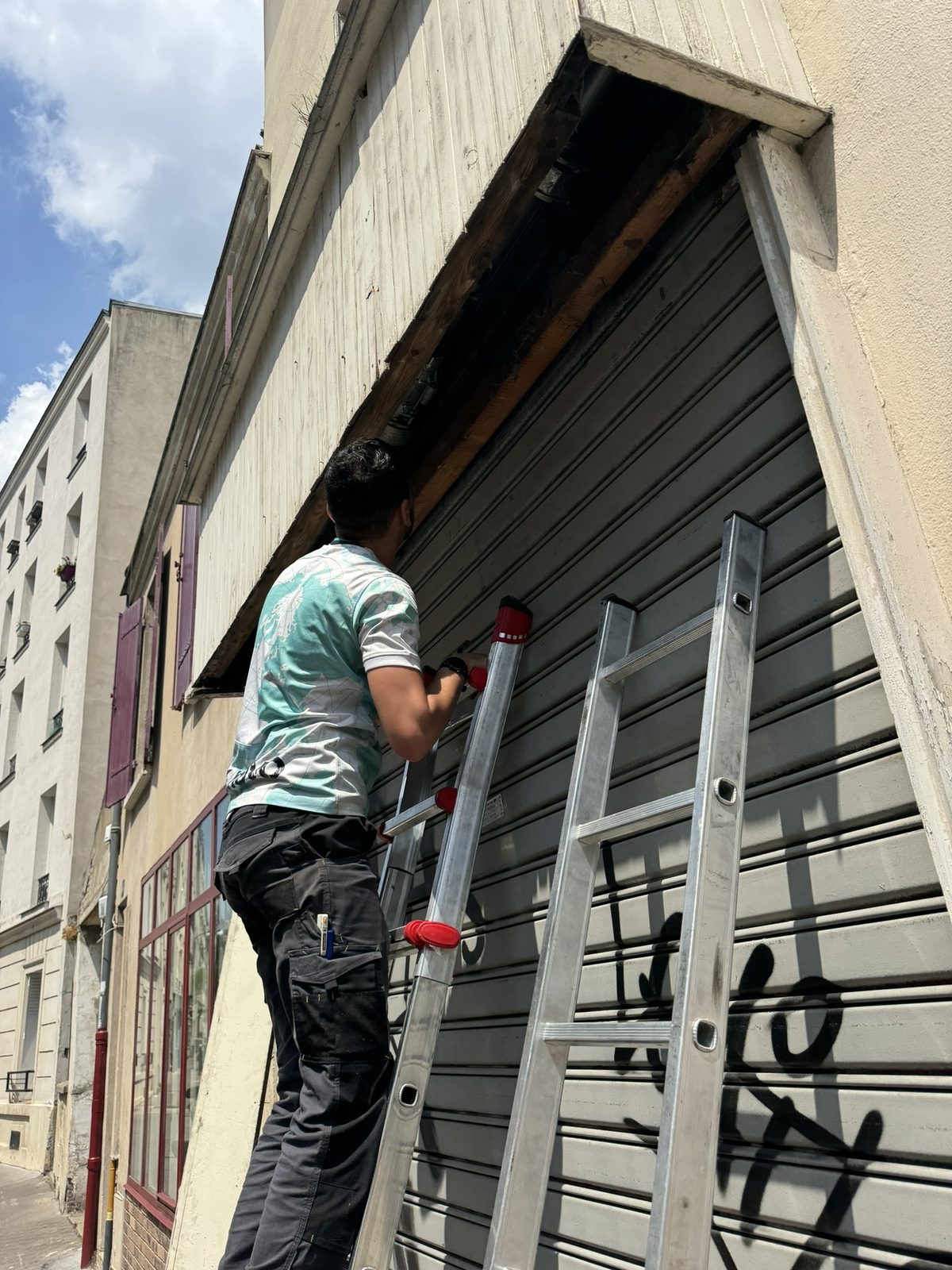 Entretien d’un rideau métallique